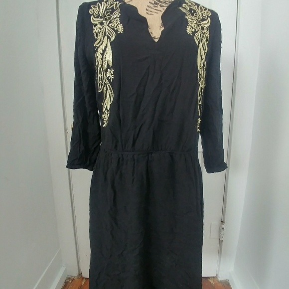 Womens Black and Gold Tunic Large - Picture 5 of 5